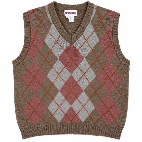 McGregor Other - Vintage McGregor Mens Large Argyle Sweater Vest Wool Preppy Grandpa Golf USA